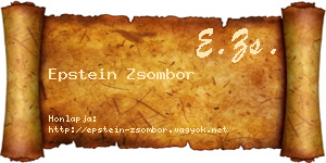 Epstein Zsombor névjegykártya
